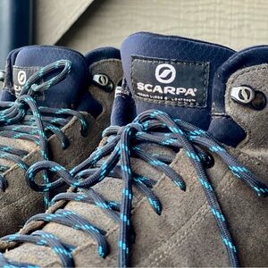 Scarpa Women’s Mojito Hike GTX Gray and Blue Hiking Boots